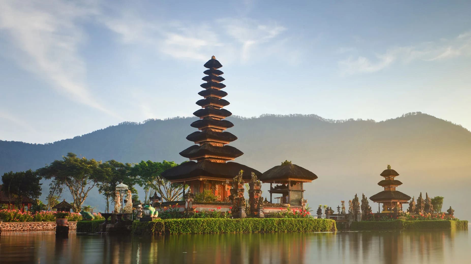 Balinese temple by the lake